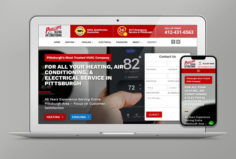 Introducing the All New Phillips Heating & Air Conditioning Website